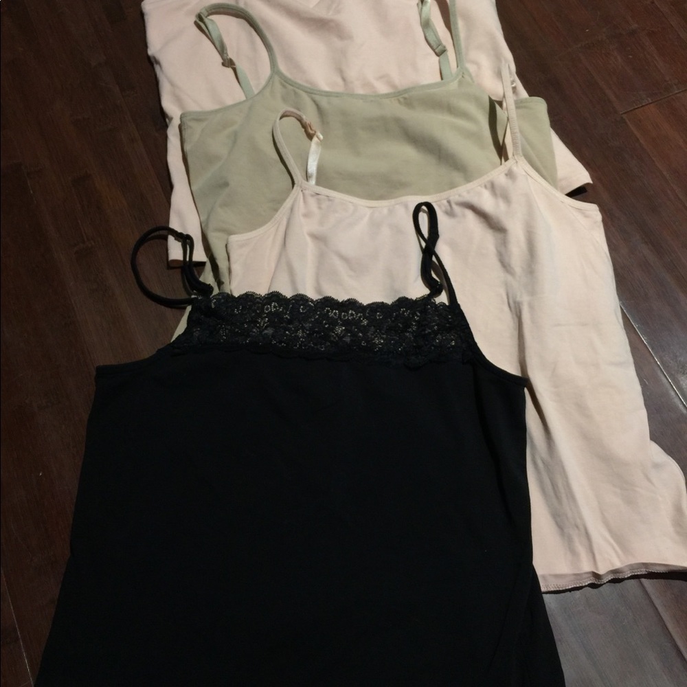 4 women’s  spaghetti strap tanks